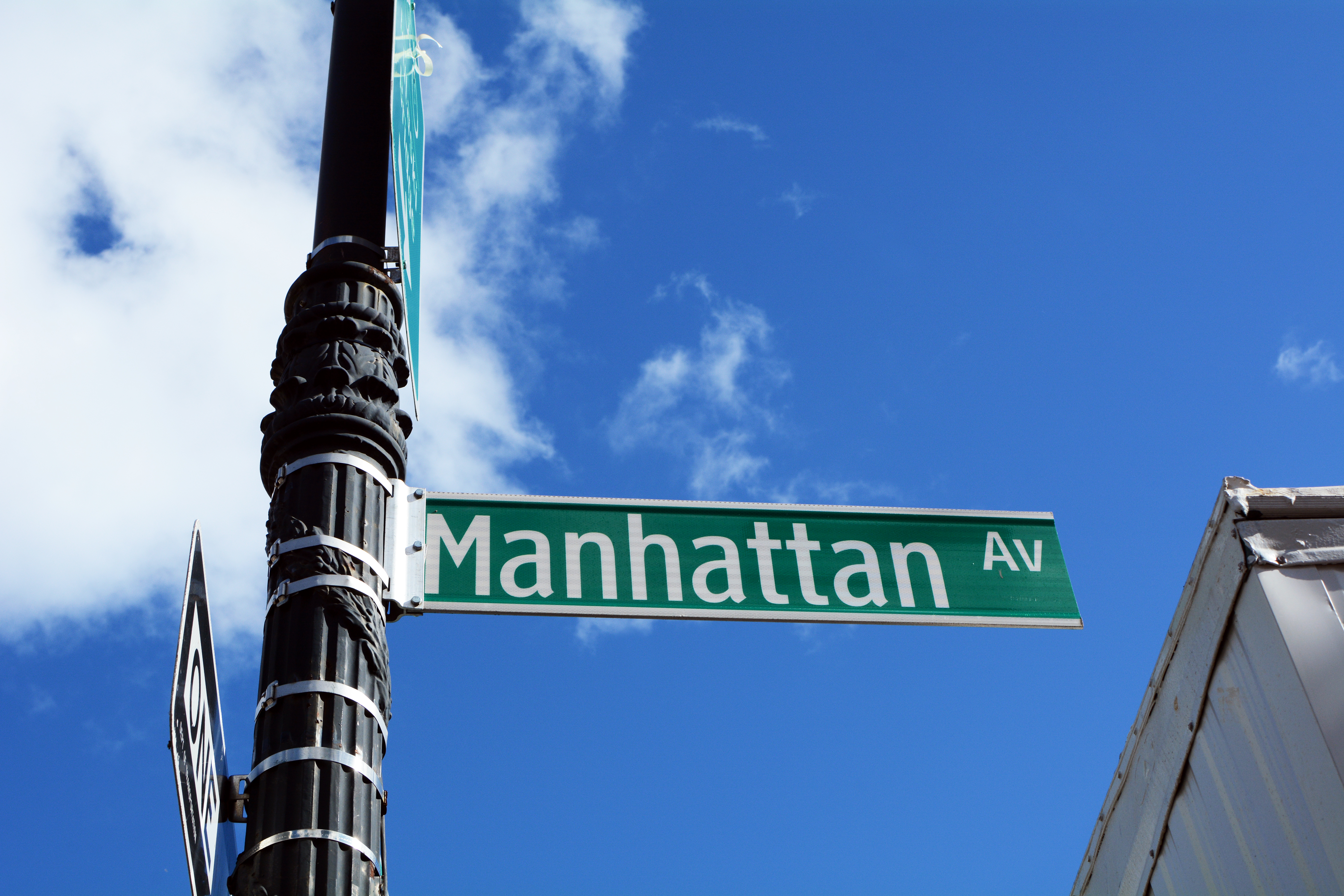 Manhattan Avenue street sign, Brooklyn, NY
