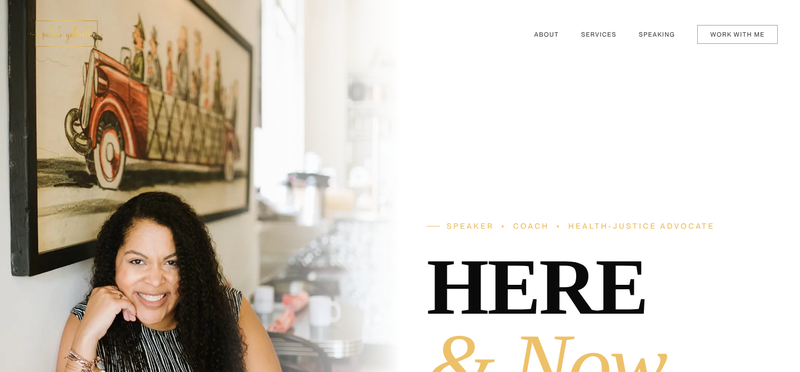 Nichole Gabrielle & Co.: website for a speaker and coach, with her services, speaking, a free guide, and her Substack essays.